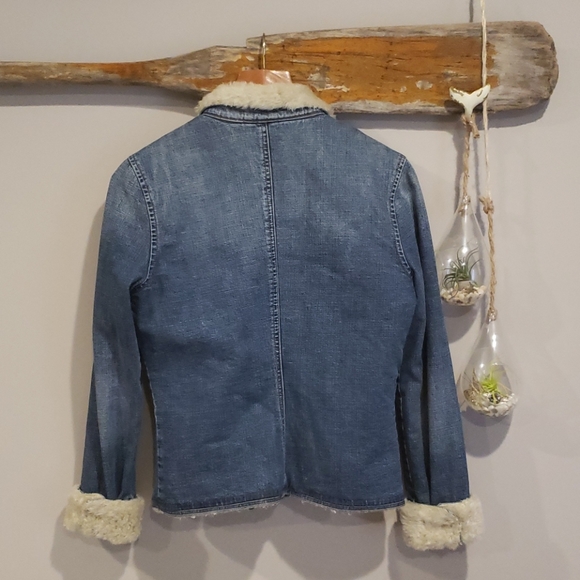 Lucky Brand Denim Jacket with faux sherpa. - Picture 4 of 4